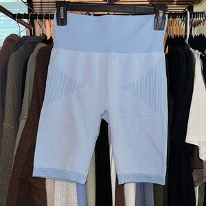 Zaful Blue Bike Shorts with Seamless High Waist